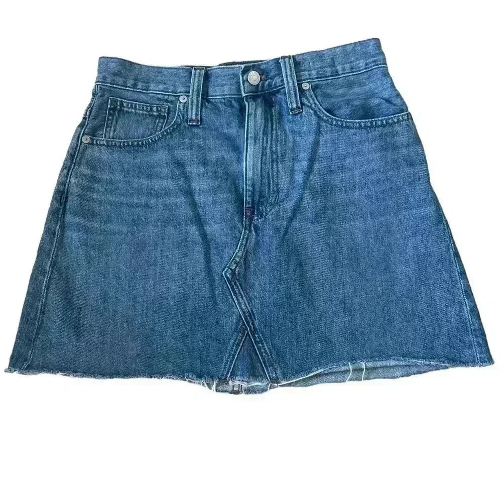 Madewell Rigid Denim Skirt - Picture 1 of 8